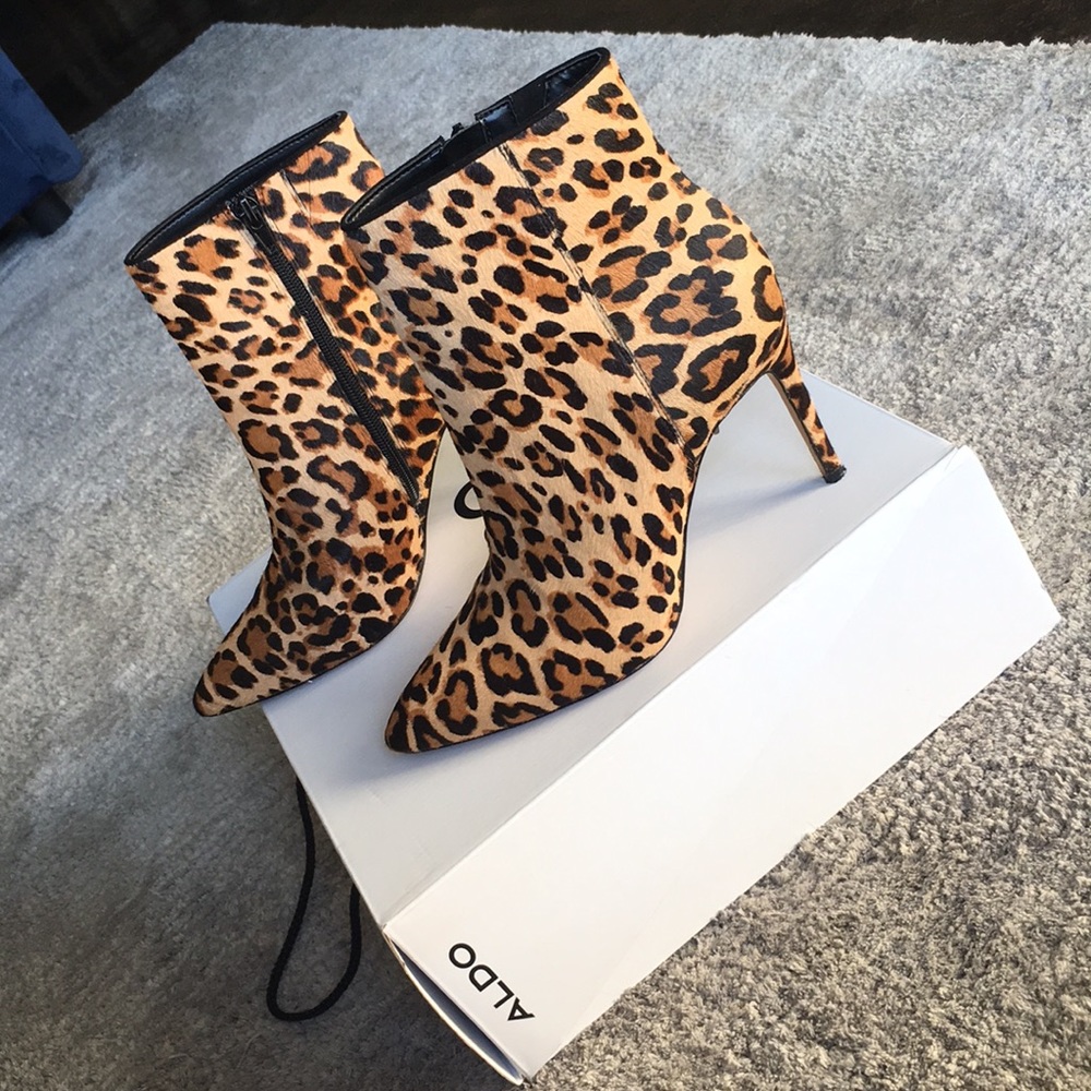 Leopard Stiletto dress bootie